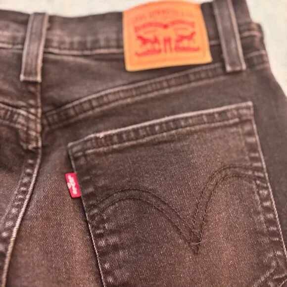 Levi's Wedgie Straight Black Jeans Size 28 - Picture 10 of 11